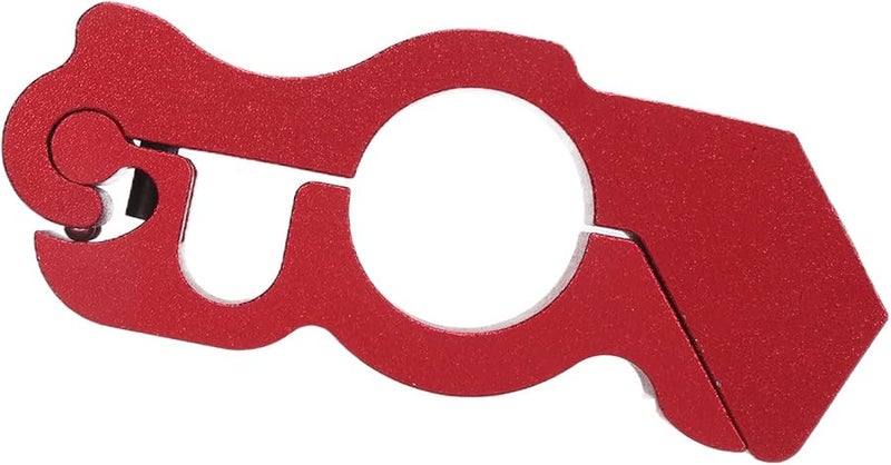 Heavy Duty Motorcycle Brake Lock Aluminum Handlebar Security Lock with Stainless Steel Wire Red - Image 3